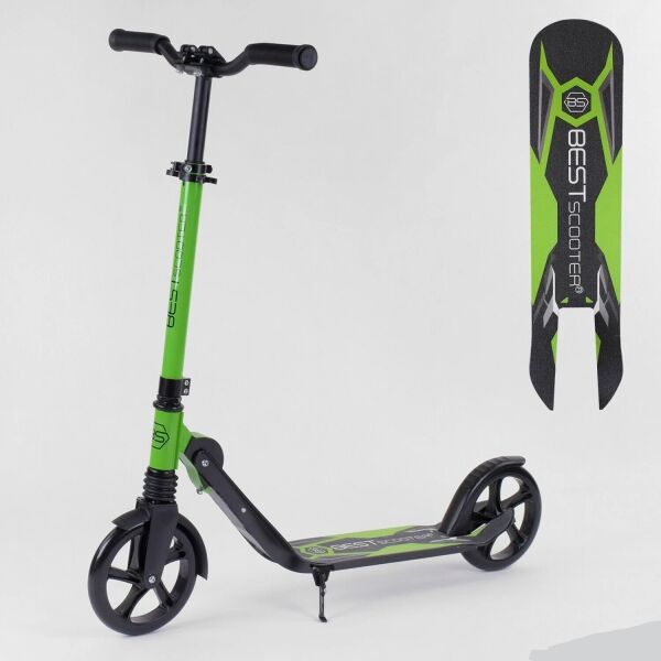 

Детский Самокат двухколесный складной 48664 "Best Scooter"(2)зажим руля,колеса PU-20 см,амортизатор,от 5 лет,Зеленый