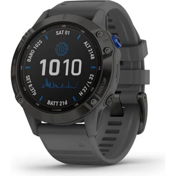 

Смарт-часы Garmin Fenix ​​6 Pro Solar титановый серый DLC с титановым ремешком