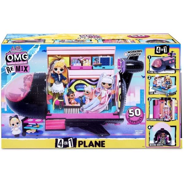 

Самолет ЛОЛ Ремикс LOL Surprise OMG Remix 4-in-1 Plane Playset