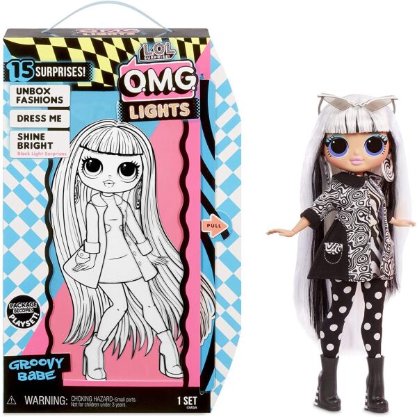 

Кукла ЛОЛ ОМГ Груви L.O.L. Surprise O.M.G. Lights Groovy Babe Fashion Doll with 15 Surprises