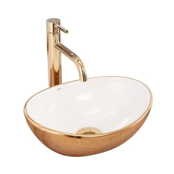 

Умывальник (Раковина) Rea Sofia Mini GOLD / WHITE Shiny REA-U6334