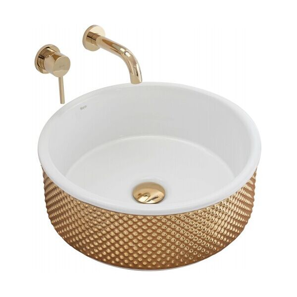 

Умывальник (Раковина) Rea Helen Gold White REA-U6978