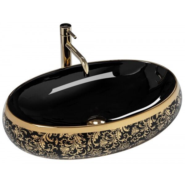 

Умывальник (Раковина) Rea Melania Black / Gold Black / Gold
