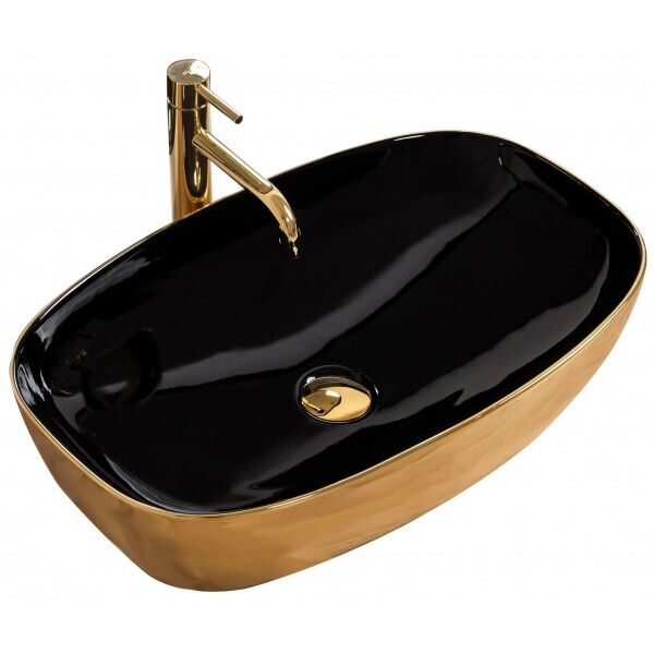 

Умывальник (Раковина) Rea Rich Gold/Black REA-U9600