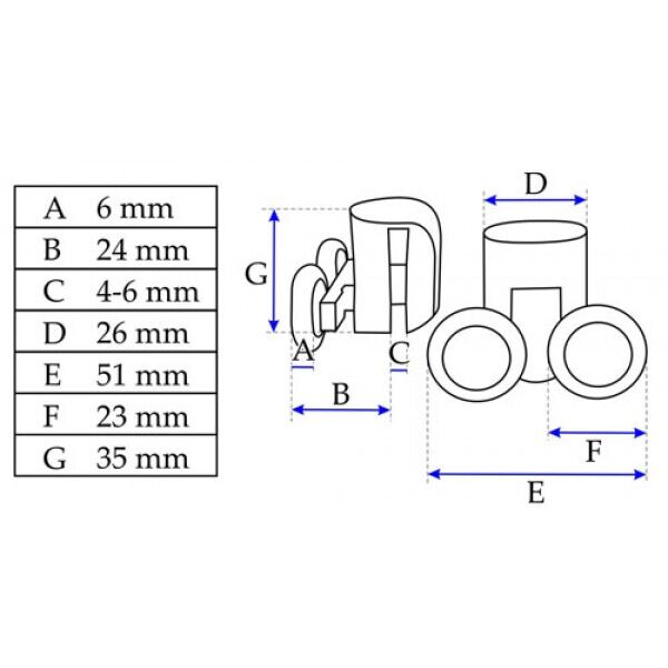 

Ролик для душевой кабины Rea REA-A0701