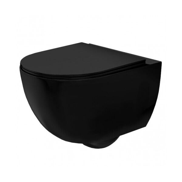 

Унитаз Rea Carlo Mini Rimless Flat Black Mat REA-C8489