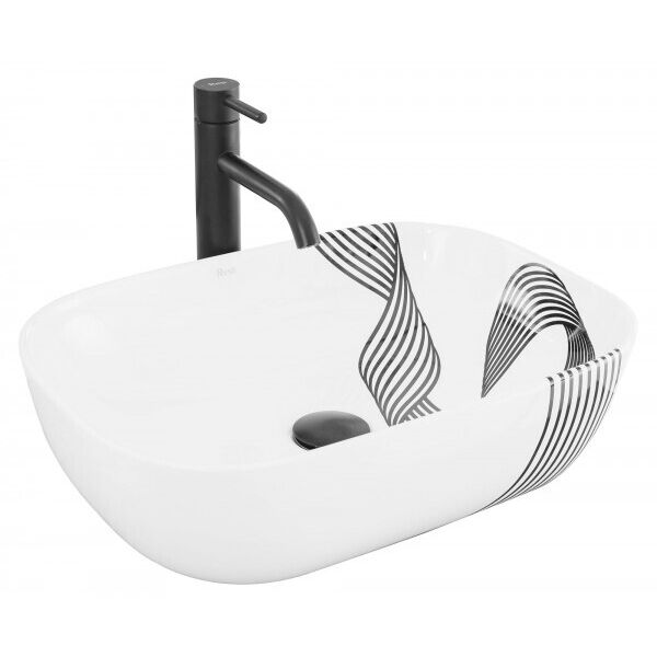 

Умывальник (Раковина) Rea Belinda Sash Black/White REA-U9252