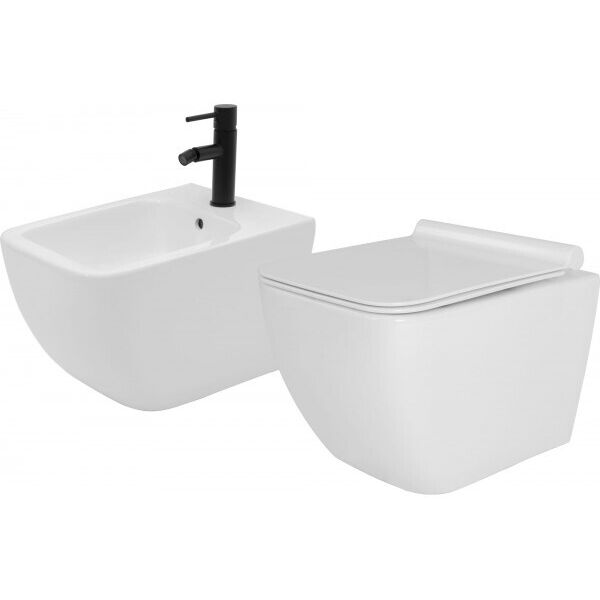 

Унитаз Rea Hary + Біде Hary White Комплект