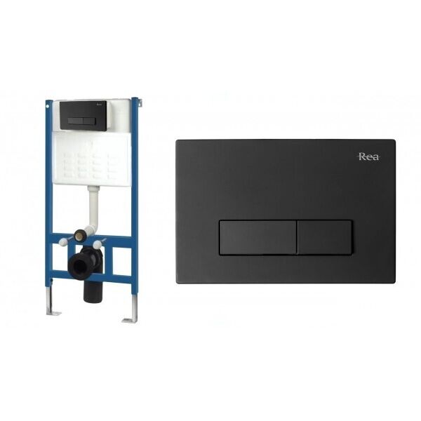 

Инсталляция Rea 6w1 Slim 9cm Черный WC H Комплект REA-E3650