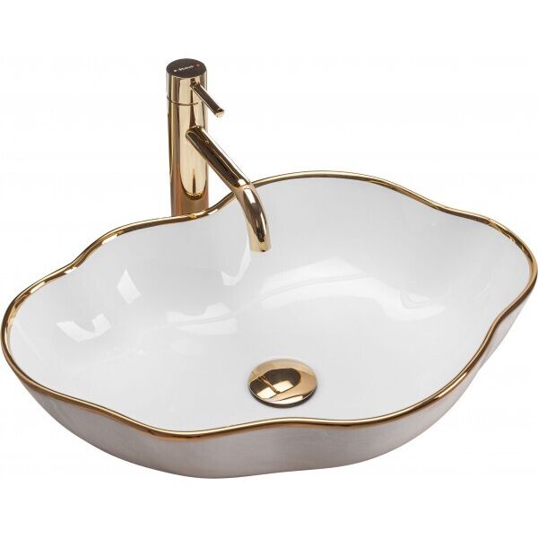 

Умывальник (Раковина) Rea Pearl Gold Edge REA-U0696