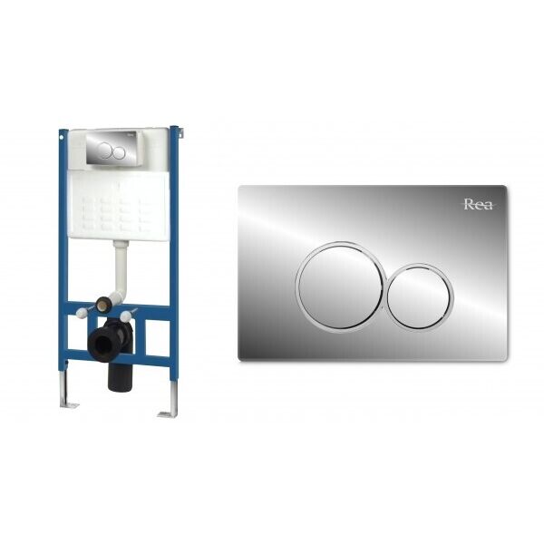 

Инсталляция Rea 6w1 Slim 9cm Хром WC E Комплект REA-E3651