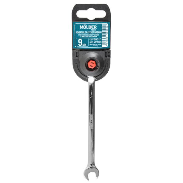 

Ключ комбинированный с трещоткой и реверсом MOLDER CR-V 9 мм (MT59009)