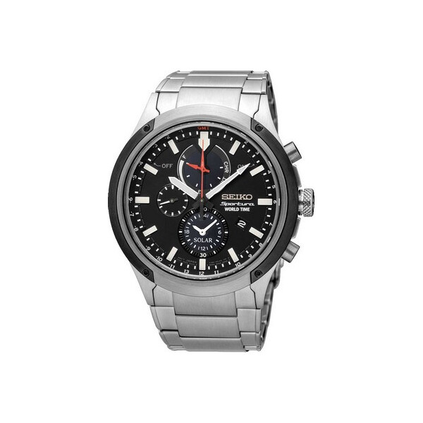 

Часы Seiko SSC479P1 Sportura Solar World-Time Chronograph 44mm 10ATM