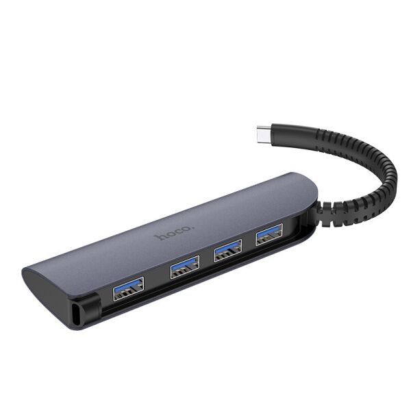 

HUB Адаптер USB HOCO Type-C Victory HB12 |4xUSB3.0, OTG| Переходник Хаб