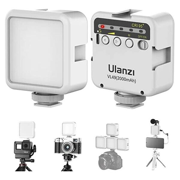 

Накамерный свет Ulanzi VL49 White LED для фото видеосъемки 5500К, Cветодиодная панель видео освещения