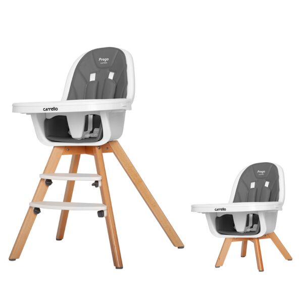 

Стульчик для кормления CARRELLO Prego CRL-9504/1 Бело-серый