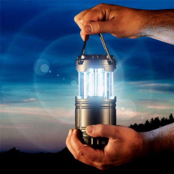 

Фонарь кемпинговый уличный аккумуляторный светодиодный Solar LED функцией G85 на солнечных батареях (Чёрный)