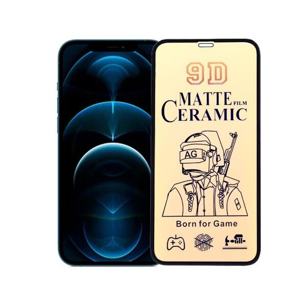 

Защитное стекло Ceramic матовое для Apple Iphone 12 Black гибкое (13990)