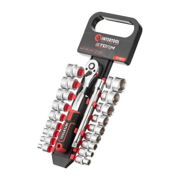 

Набор инструмента на планке Intertool - 3/8" x 20 ед. Storm(ET-8015)