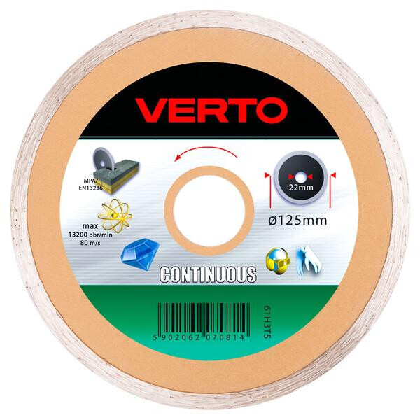 

Диск алмазный Verto - 125 мм плитка(61H3T5)