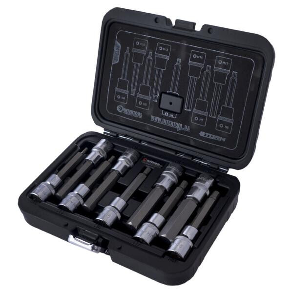 

Набор бит HEX Intertool - 1/2" x H4-H17 x 100 мм (9 шт.) Storm(ET-8406)