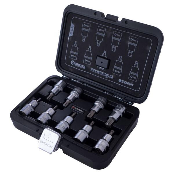 

Набор бит TORX Intertool - 1/2" x T20-T60 x 55 мм (9 шт.) Storm(ET-8400)