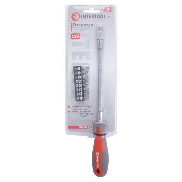 

Отвертка Intertool - с гибким удлинителем 9 ед. Pro(VT-3342)