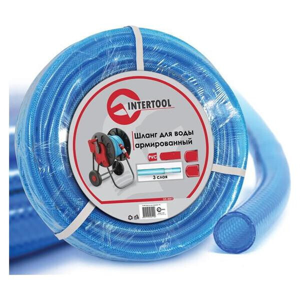 

Шланг поливочный Intertool - 1/2" х 50 м синий 3-х слойный(GE-4056)