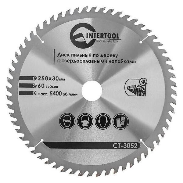 

Диск пильный Intertool - 250 х 60T х 30 мм(CT-3052)