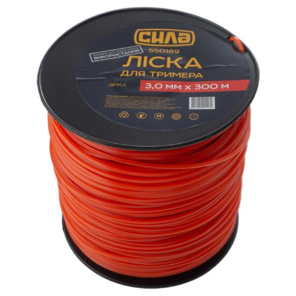 

Леска для триммера Сила - 3,0 мм x 300 м "звезда"(550189)