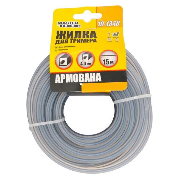 

Леска для триммера Mastertool - 4,0 мм x 15 м квадрат армированный(19-1340)