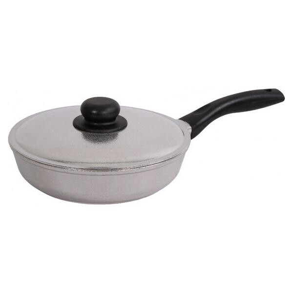 

Сковорода алюминиевая Biol - 220 х 103 мм классик, с утолщенным дном и крышкой(2207BK)