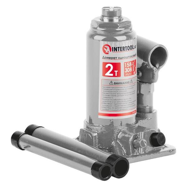 

Домкрат гидравлический Intertool - 2 т одноштоковый (в кейсе)(GT0051)