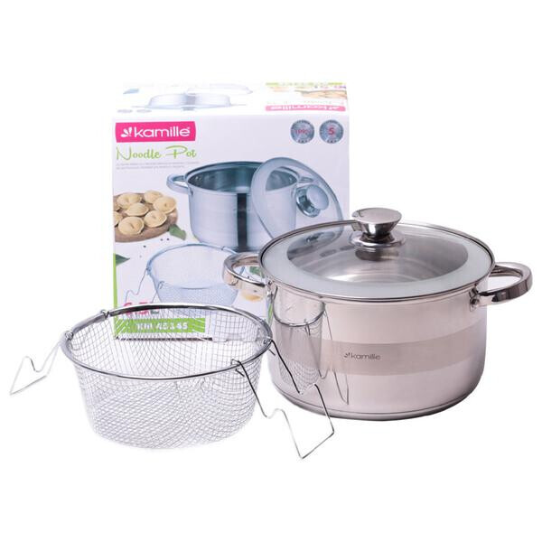 

Кастрюля нержавеющая Kamille - 240 мм x 6,5 л с дуршлагом 4514S(4514S)