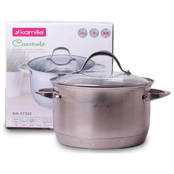 

Кастрюля нержавеющая Kamille - 200 мм x 3,9 л 4720S(4720S)