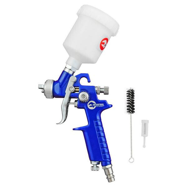 

Пневмопистолет лакокрасочный Intertool - верхний бак 125 мл d=0,8 мм(PT-0101)