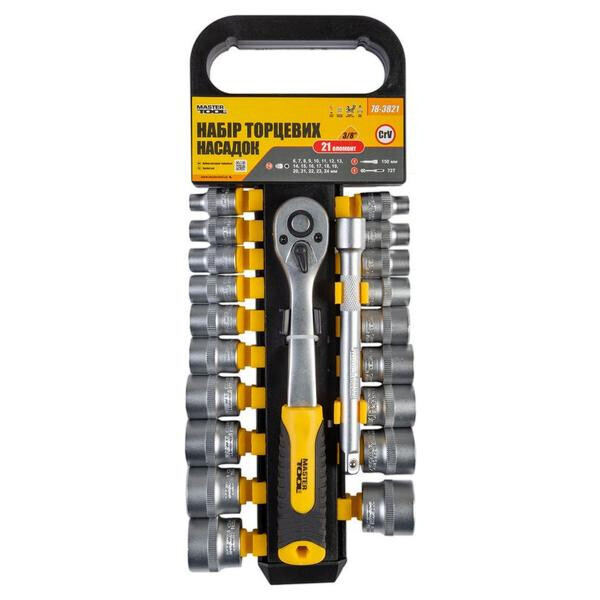 

Набор инструмента на планке Mastertool - 3/8" x 21 ед.(78-3821)