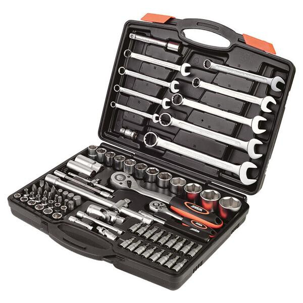 

Набор инструмента Miol - 1/4", 1/2" 82 ед.(58-130)