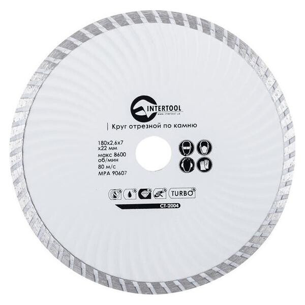 

Диск алмазный Intertool - 180 мм турбоволна(CT-2004)