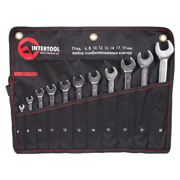 

Набор рожково-накидных ключей Intertool - 11 шт. (6-22 мм) Pro(XT-1003)