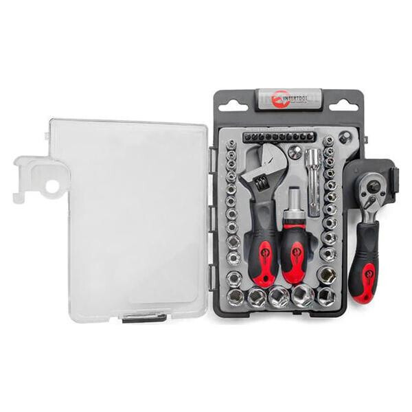 

Набор инструмента Intertool - 1/4", 3/8" 43 ед.(ET-6003)
