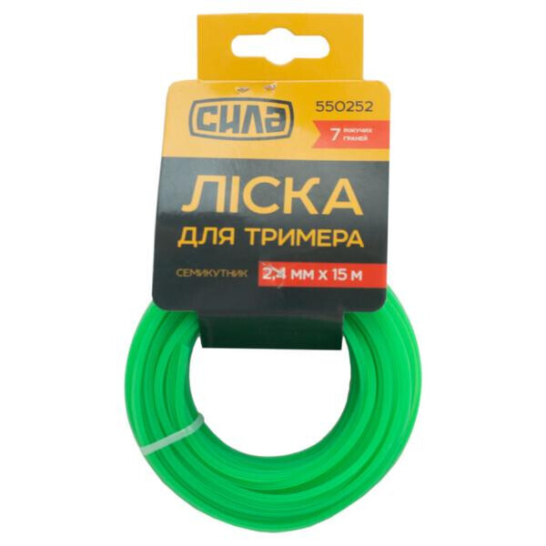 

Леска для триммера Сила - 2,4 мм x 15 м семиугольник(550252)