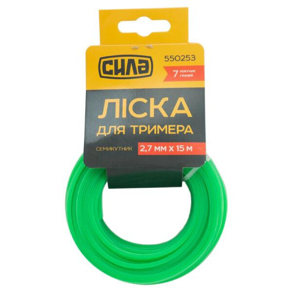 

Леска для триммера Сила - 2,7 мм x 15 м семиугольник(550253)