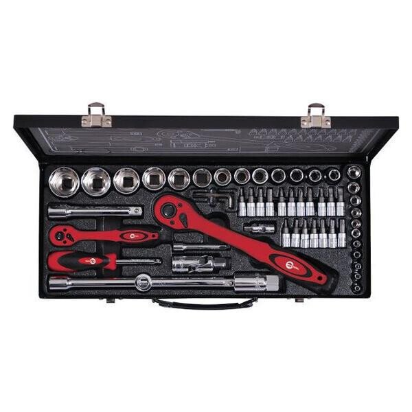 

Набор инструмента Intertool - 1/4", 1/2" 56 ед.(ET-6056)