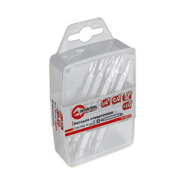 

Бита Intertool - PH1 x PH2 x 75 мм (10 шт.)(VT-0015)
