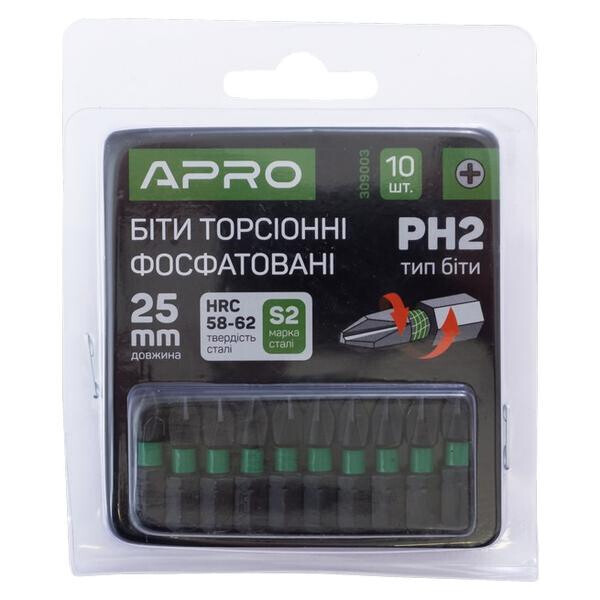 

Бита Apro - PH2 x 25 мм ударная (10 шт.)(309003)