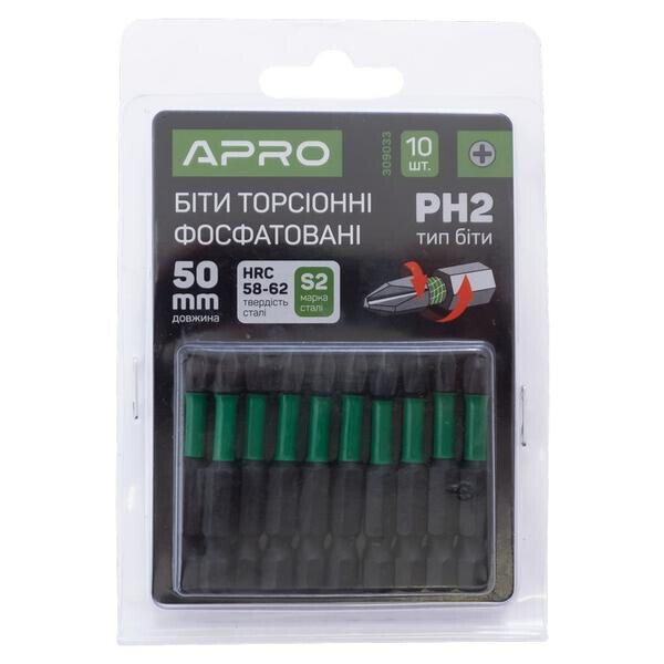 

Бита Apro - PH2 x 50 мм ударная (10 шт.)(309033)
