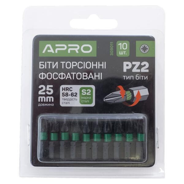 

Бита Apro - PZ2 x 25 мм ударная (10 шт.)(309011)