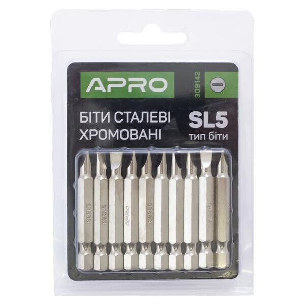 

Бита Apro - SL5 x 50 мм хром (10 шт.)(309142)