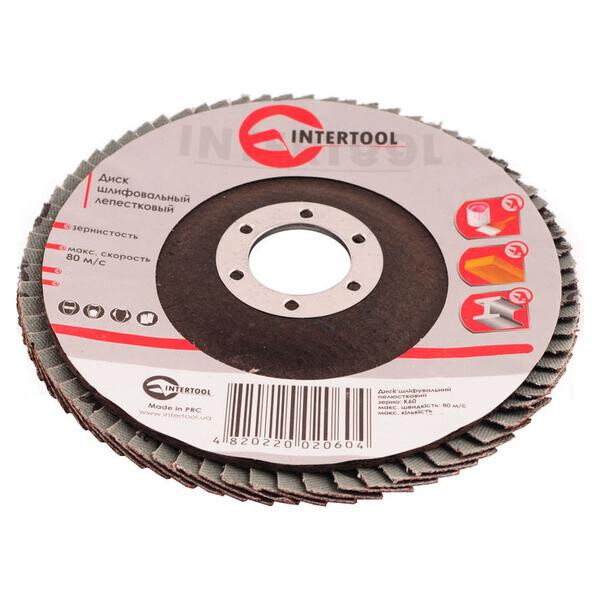 

Круг лепестковый торцевой Intertool - 180 мм Р40(BT-0224)